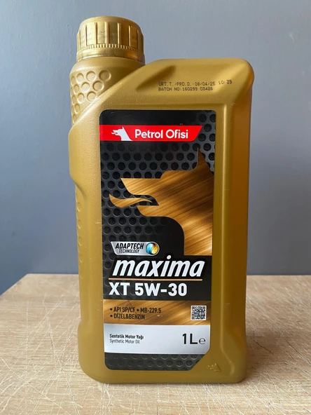 Petrol Ofisi XT 5W-30 1 Litre Sentetik Motor Yağı (2025 Üretim)