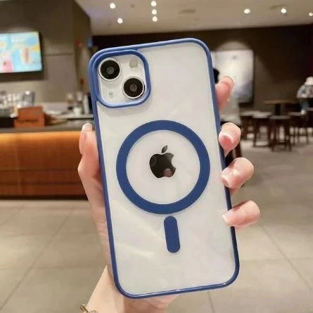 İphone 14 Magsafe Uyumlu Mat Çerçeveli Telefon Kılıfı - 4