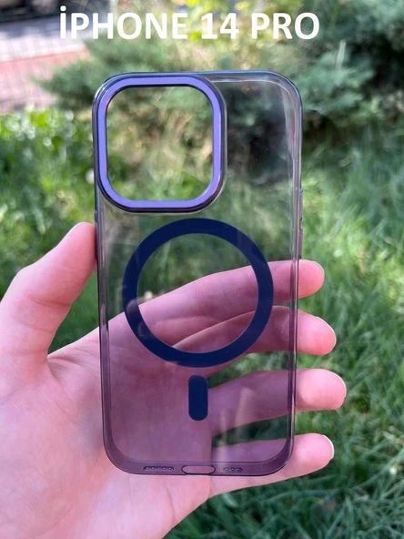İphone 14 Pro Hybrid Magsafe Animasyonlu Sararmaz Kılıf - 3
