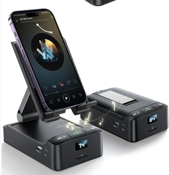 Joyroom 3 in 1 Telefon Tutuculu Dijital Ekranlı Katlanabilir Hopörlör - 2