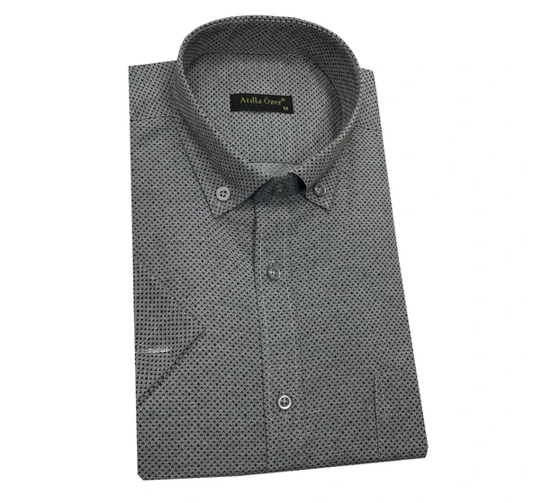 Atilla Özer Kısa Kol Klasik Erkek Gömlek 7310 - 6