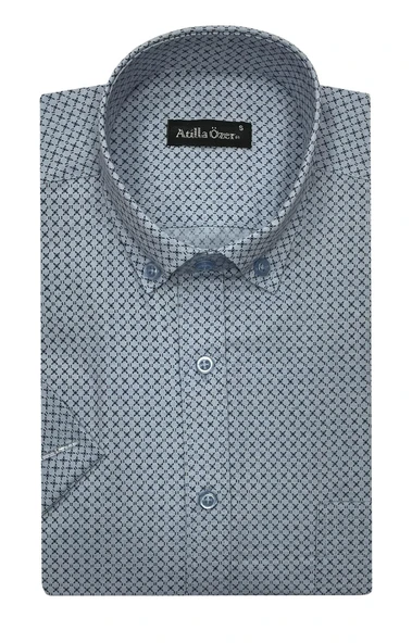 Atilla Özer Kısa Kol Klasik Erkek Gömlek 7307