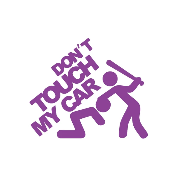 Dont Touch My Car Sticker17x17 Cm Mor ürün görseli