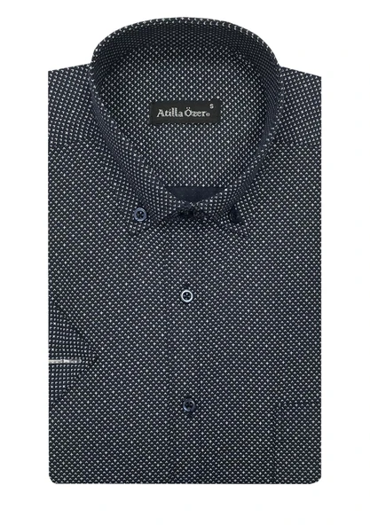Atilla Özer Kısa Kol Klasik Erkek Gömlek 7310