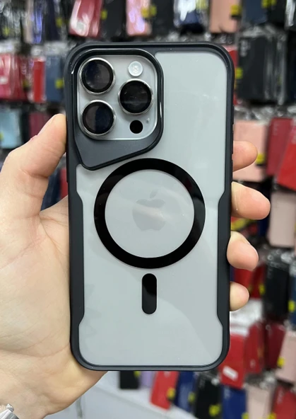 İphone 15 Pro Max T-Max MagSafe Uyumlu Siyah Silikon Kılıf - 2