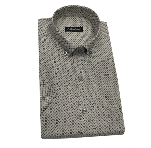Atilla Özer Kısa Kol Klasik Erkek Gömlek 7307 - 4