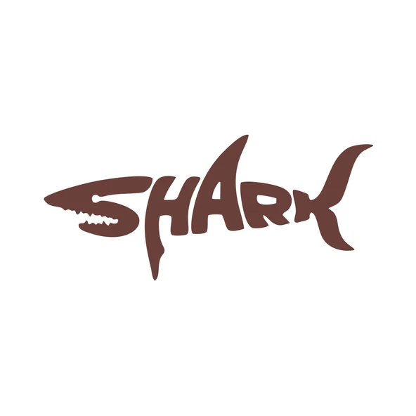 Shark Köpek Balığı Sticker 17x17 Cm Kahverengi