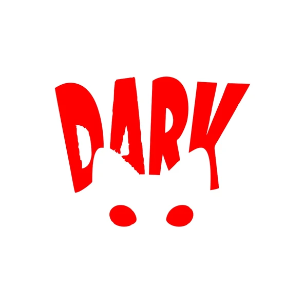 Dark Kedi Sticker 17x17 Cm Kırmızı ürün görseli