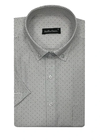 Atilla Özer Kısa Kol Klasik Erkek Gömlek 7310 - 3