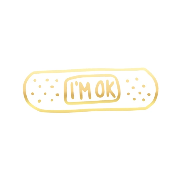 İm Ok Yarabandı Sticker17x17 Cm Gold ürün görseli
