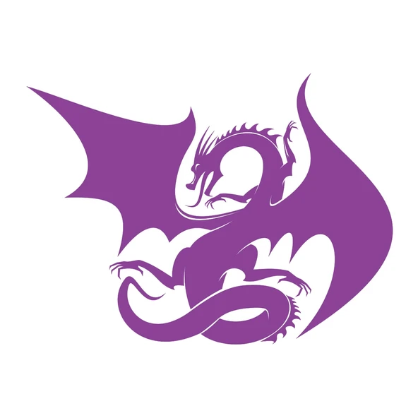 Ejderha Sticker 17x17 Cm Mor ürün görseli