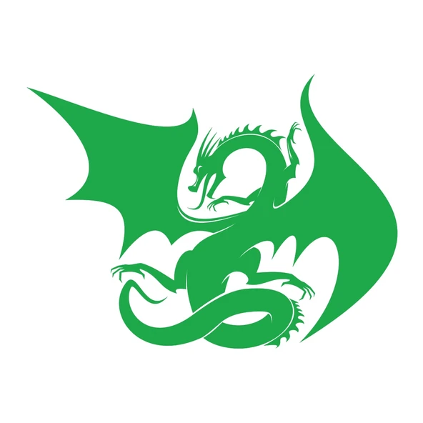 Ejderha Sticker 17x17 Cm Yeşil ürün görseli