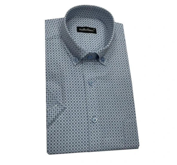 Atilla Özer Kısa Kol Klasik Erkek Gömlek 7307 - 2