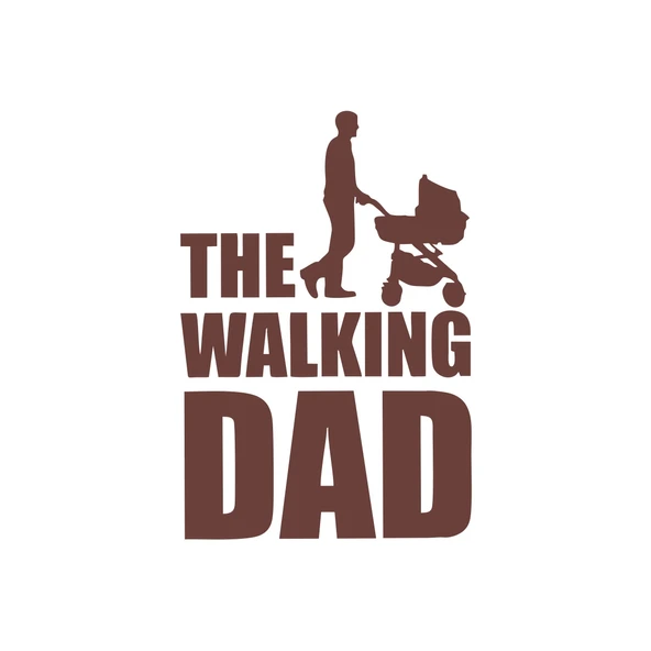 The Walking Dad Sticker 17x17 Cm Kahverengi