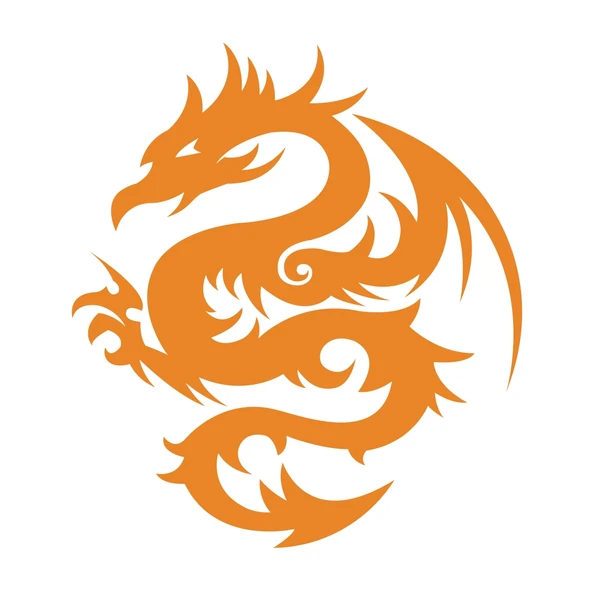 Ejderha Sticker 17x17 Cm Turuncu ürün görseli