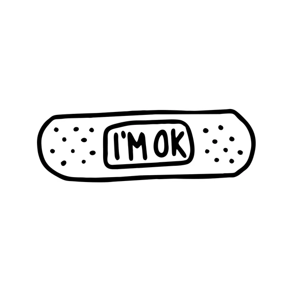 İm Ok Yarabandı Sticker17x17 Cm Siyah ürün görseli