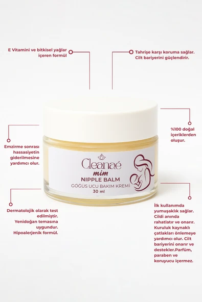 Cleanae Mim Nipple Balm Göğüs Ucu Bakım Kremi - 3