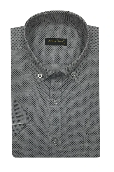 Atilla Özer Kısa Kol Klasik Erkek Gömlek 7310 - 5