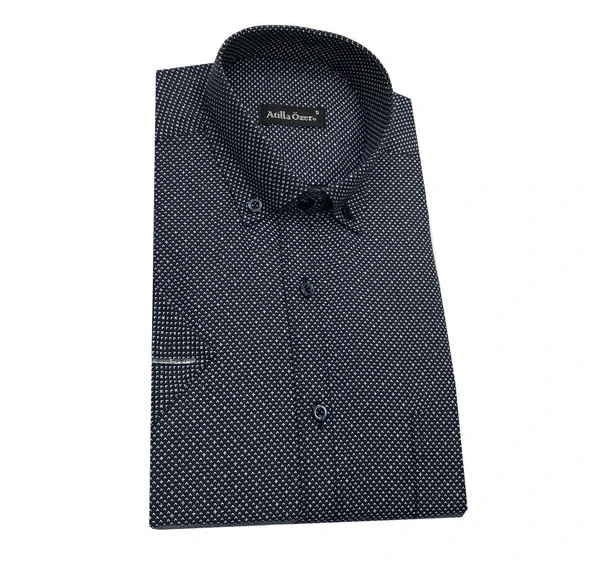 Atilla Özer Kısa Kol Klasik Erkek Gömlek 7310 - 2