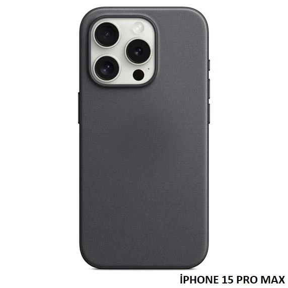 iPhone 15 Pro Max için MagSafe özellikli Mikro Dokuma Kılıf - Resim 3