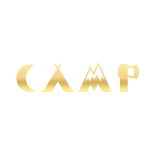Camp Kamp Sticker17x17 Cm Gold ürün görseli