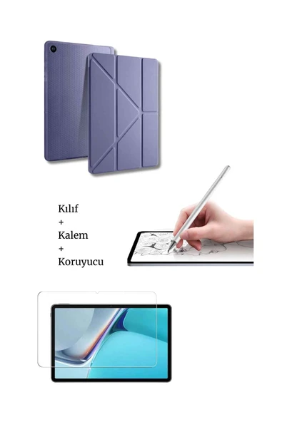 Galaxy A9 Plus 11 inç X210 Uyumlu Tablet Kılıfı Tablet Kalemi Ve Ekran Koruyucu Set - Resim 10
