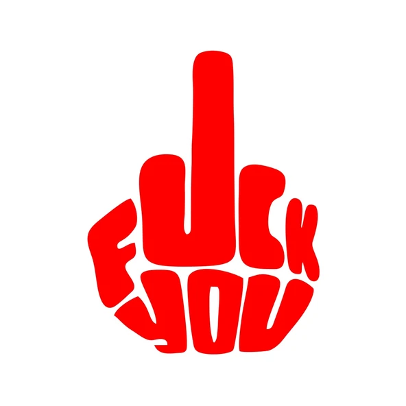 Fuck You Sticker 17x17 Cm Kırmızı