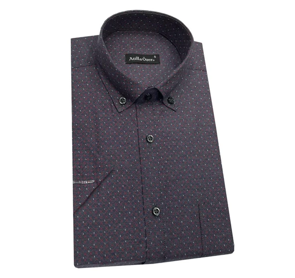 Atilla Özer Kısa Kol Klasik Erkek Gömlek 7315 - 2