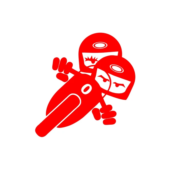 Twin Racers Motorcu Sticker 17x17 Cm Kırmızı