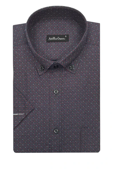 Atilla Özer Kısa Kol Klasik Erkek Gömlek 7315