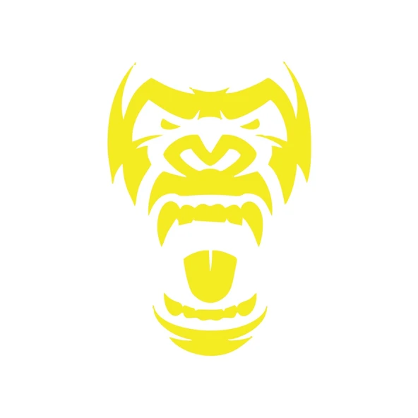 Goril Kafası Sticker17x17 Cm Sarı ürün görseli