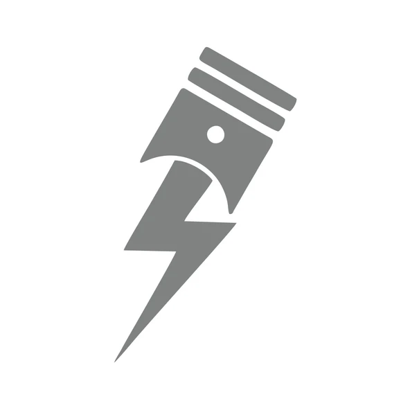 Piston Şimşek Sticker 17x17 Cm Gri ürün görseli