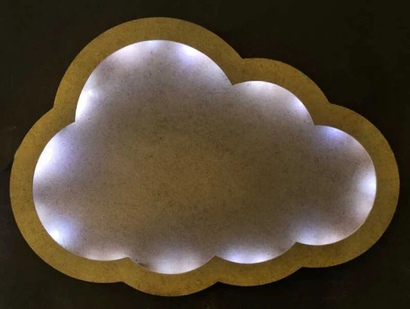 Kapı Süsü Bubble Led Işık Boşluklu Bulut ( 49x35 Cm) - 5