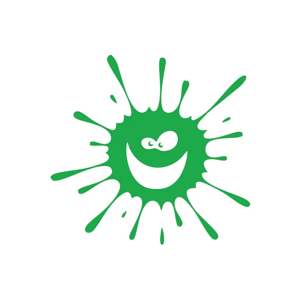 Splash Gülen Surat Sticker 17x17 Cm Yeşil ürün görseli