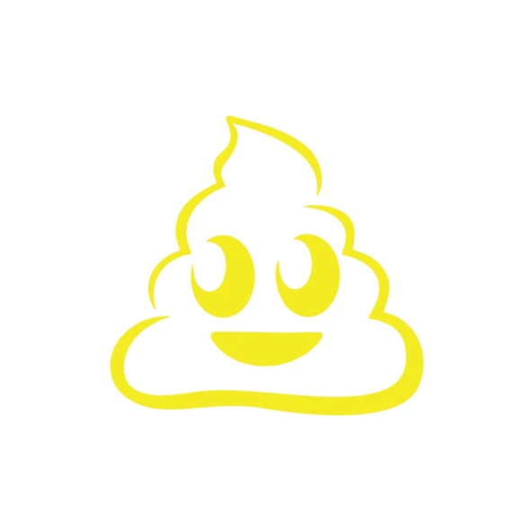 Sevimli Gülen B*k Emoji Sticker17x17 Cm Sarı ürün görseli