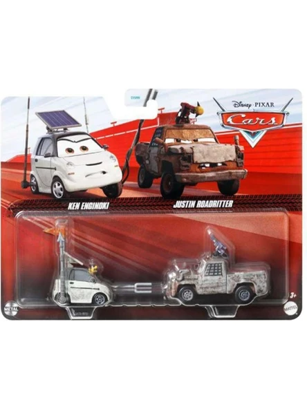 Disney Cars Ikili Karakter Araçlar Ken Enginoki & Justin Roadritter DXV99-HTX13