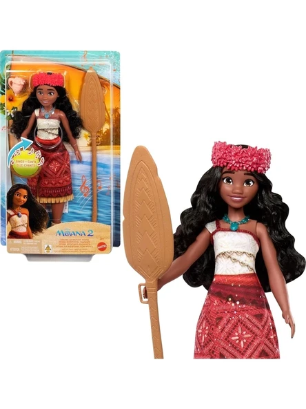 Disney Moana 2 Şarkı Söyleyen Moana Aksesuarlı Prenses Moana Bebek JBT37