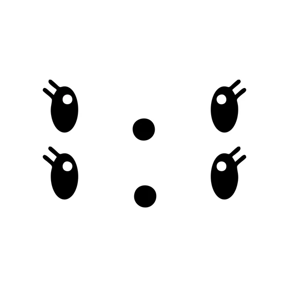 Gülen Surat Ayna Sticker 2 Adet17x17 Cm Siyah ürün görseli