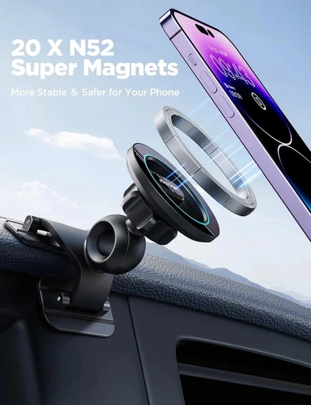 Joyroom Jr-zs366 Manyetik MagSafe Araç Tutucu Göğüs İçin - Resim 5