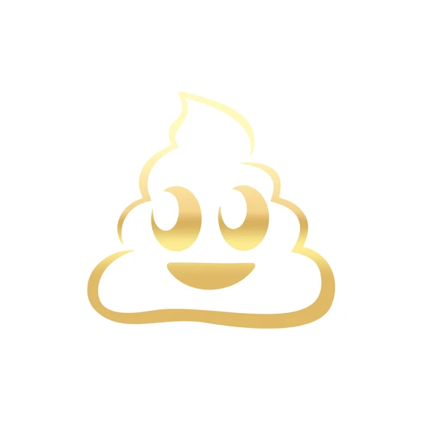 Sevimli Gülen B*k Emoji Sticker17x17 Cm Gold - 1
