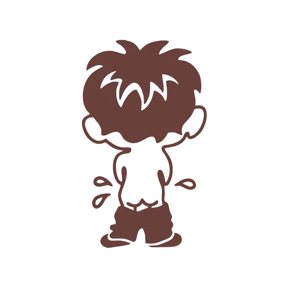 Cocuk Sticker17x17 Cm Kahverengi ürün görseli