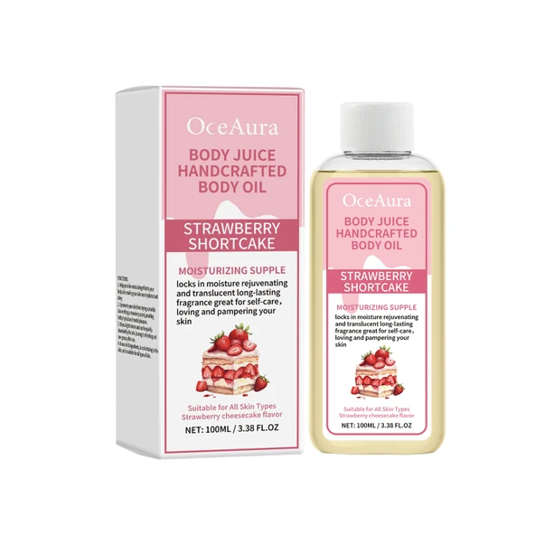 Çilek Aromalı Vücut Bakım Yağı - Nemlendirici ve Besleyici - 100ml