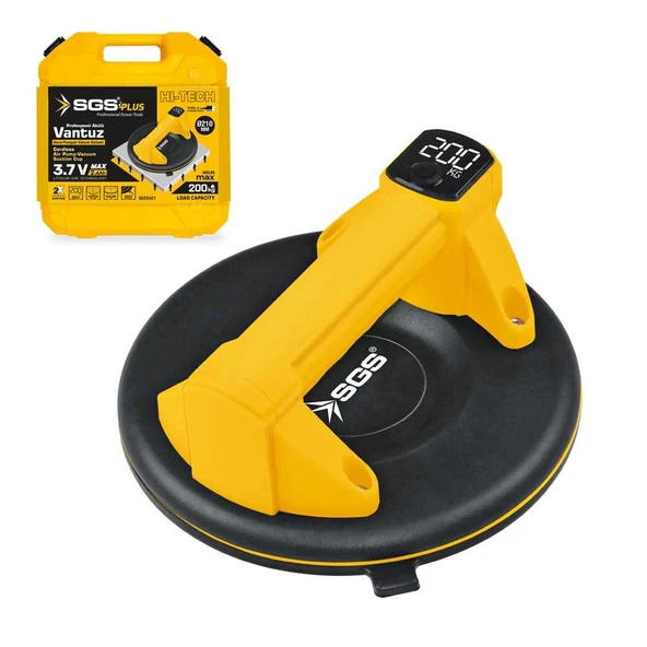 SGS PROFESYONEL AKÜLÜ VAKUMLU VANTUZ 3.7V 2.4 Ah (200Kg)