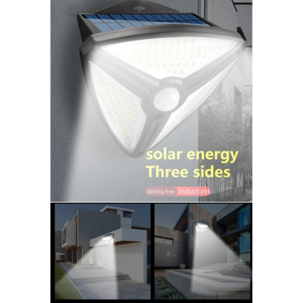 Sensörlü 138 Ledli Güneş Enerjili Solar Bahçe Lambası - 2