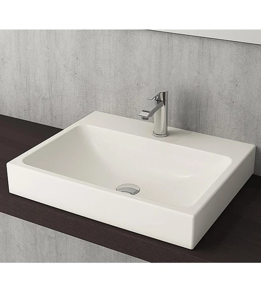 Bocchi Scala Tezgah Üstü Lavabo 60 cm Parlak Beyaz 1077-001-0126 - 2