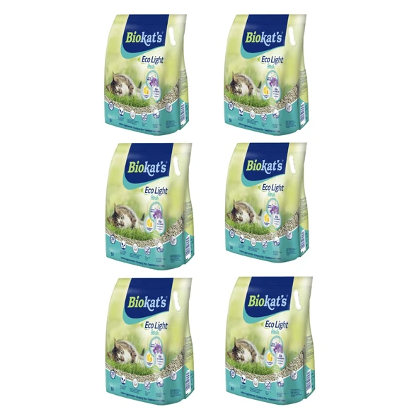 Eco Light Fresh Spring Blossom Pelet Kedi Kumu 5lt (6 Adet)