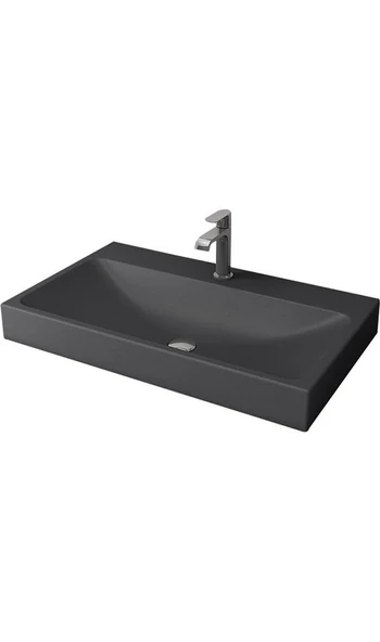 Bocchi Scala Tezgah Üstü Lavabo 80 cm Mat Antrasit 1078-020-0126 - 1