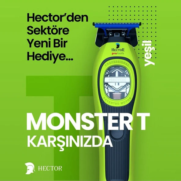 Hector Monster T Yeşil Saç ve Sakal Kesme Makinesi
