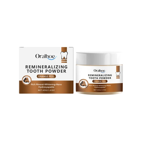 Oralhoe Mandalina Kabuğu Diş Tozu - Nazik Temizleme - Leke Çıkarma - Ferah Nefes - 40g