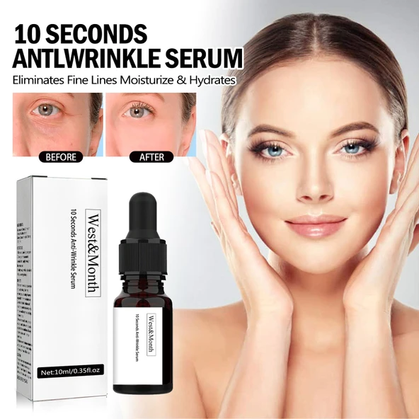 Kırışıklık Karşıtı Serum - Nemlendirici ve Sıkılaştırıcı Cilt Bakımı - 10ml